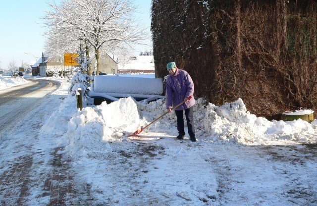 Schnee in Erle im Jahr 2017
