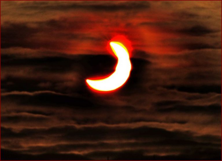 Partielle Sonnenfinsternis über Erle