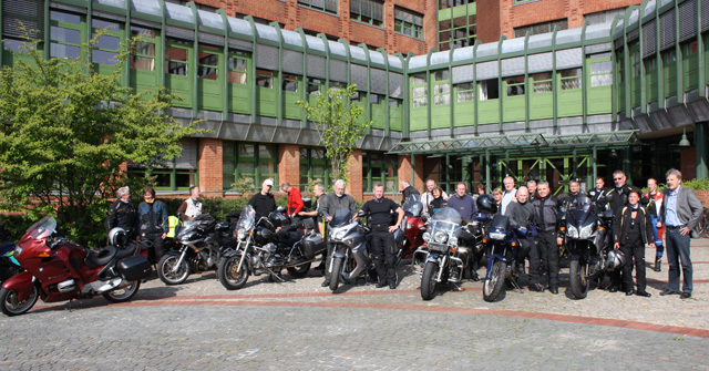 Über 50 Biker aus dem Westmünsterland beteiligen sich an der diesjährigen „Sternfahrt für Demokratie und Toleranz“