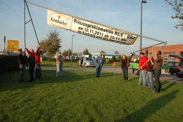 Hinweisschilder in Raesfeld aufgestellt – Der RCV und der RRZ verweist auf Veranstaltung