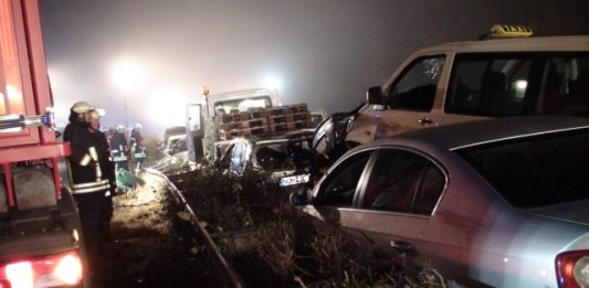 Massenkarambolage - Unfall A31
