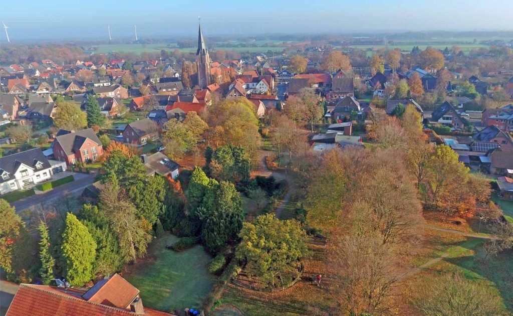 Die Erler Femeiche im Dorf Erle-Gemeinde Raesfeld im Münsterland