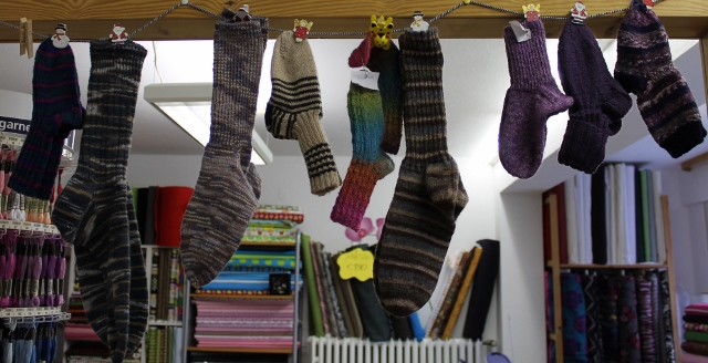 selbstgestrickte Socken-Nadeloehr Raesfeld