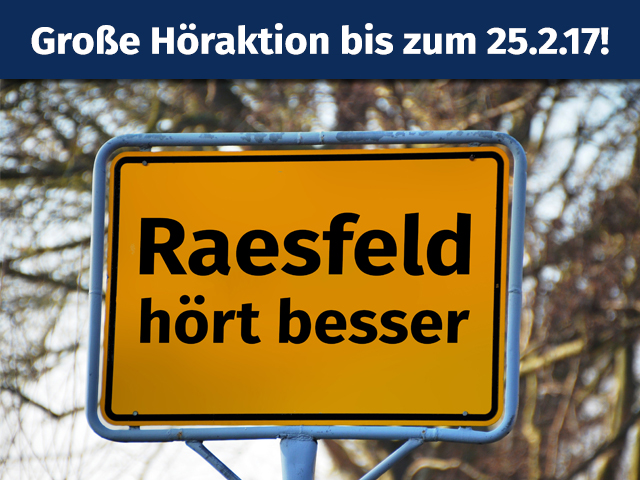 Große Höraktion bei „tinnefeld – hören und sehen“!