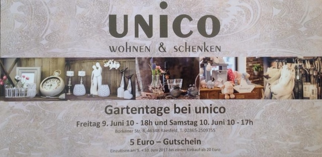 Gartentage bei UNICO in Raesfeld