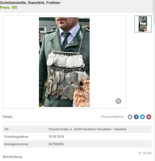Schützenkette Raesfeld 2018