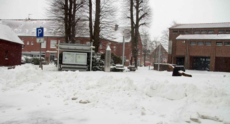 Stromausfall durch Schnee chaos am Rathaus Raesfeld