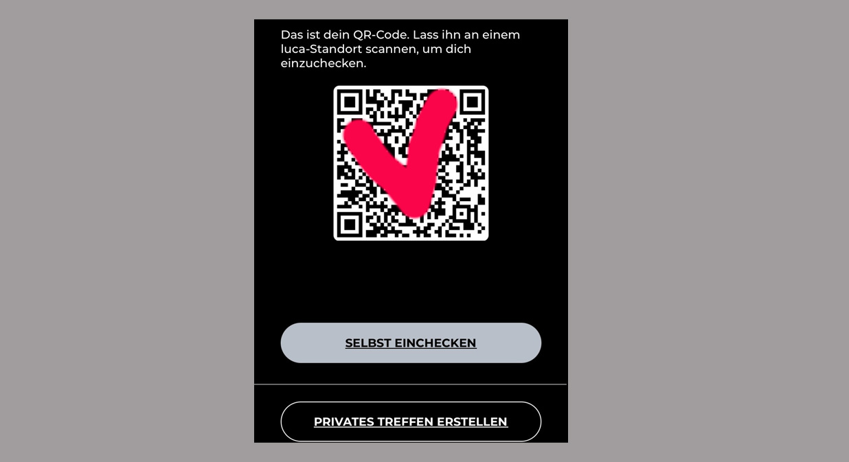 Kontaktverfolgung-einchecken-Luca-App