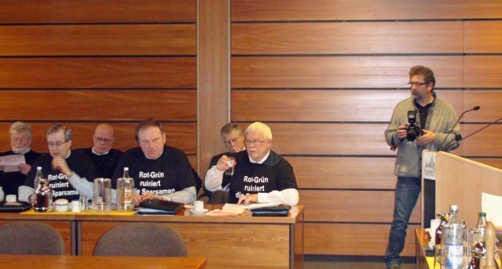 Ratssitzung Raesfeld 2011 gegen die Pläne der Grünen  NRW