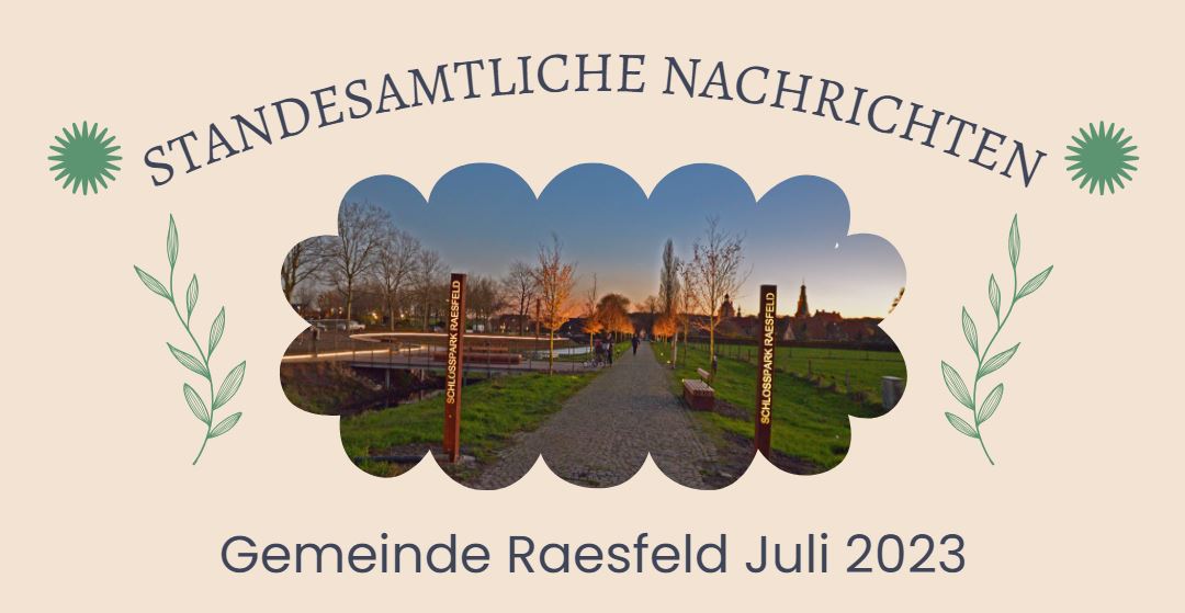 Gemeinde Raesfeld Standesamtliche Nachrichten