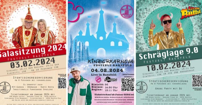 Karneval Raesfeld 2024 Ticketvorverkauf