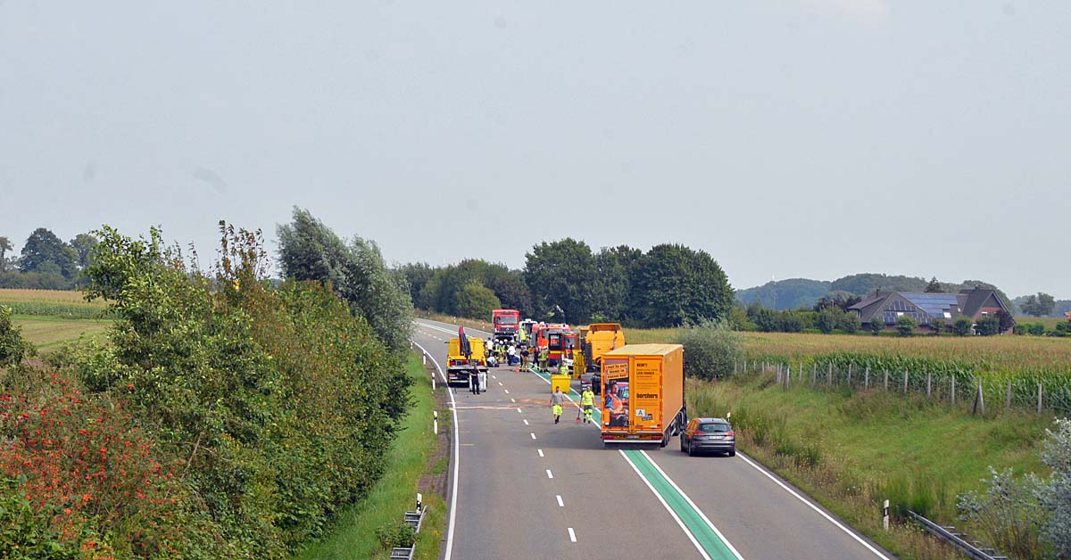 Zwei Tote bei Unfall auf der B67 Borken