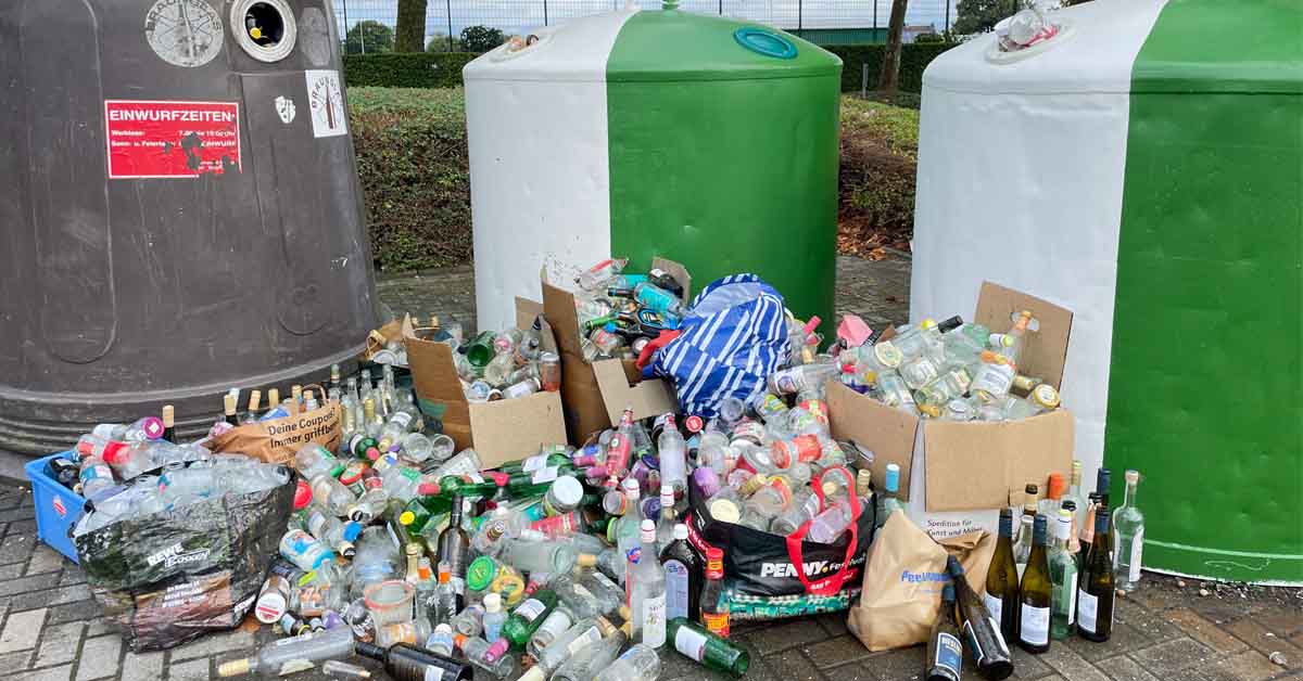 Glascontainer in Raesfeld sind alle voll
