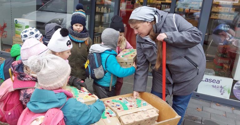 Kita Waldwürmer Raesfeld Weihnachten Aktion Schuhkarton