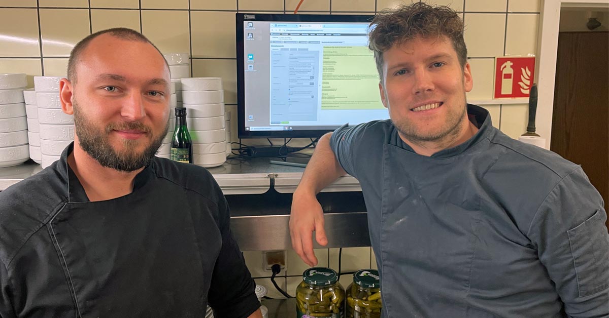 Küchenchef Simon Ende mit Daniel Sosnowski