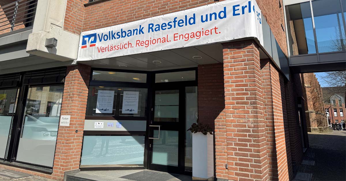 Erweiterung im ehemaligen Küchenstudio Hetkamp Volksbank Raesfeld und Erle