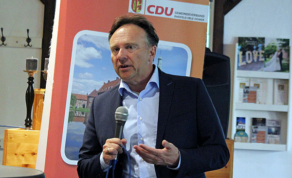 Landrat Dr. Kai Zwicker war Gast beim Dialogabend der CDU Raesfeld mit Ministerin Silke Gorißen.