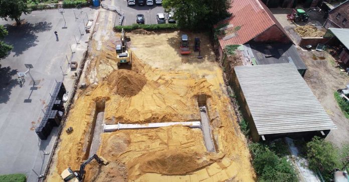 Neuer Parkplatz hinter der Volksbank in Raesfeld- Erle