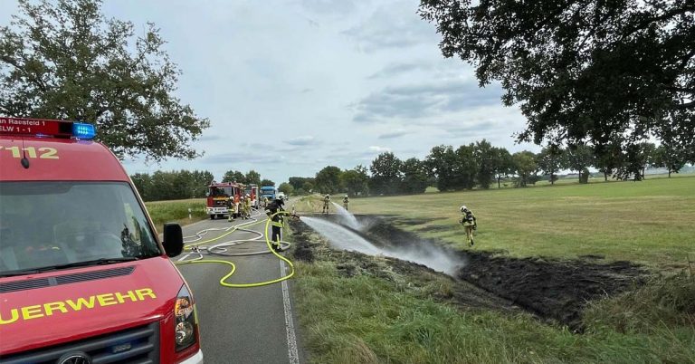 Feuer an der Homerstraße - Feuerwehr Raesfeld stoppt Flammen rechtzeitig