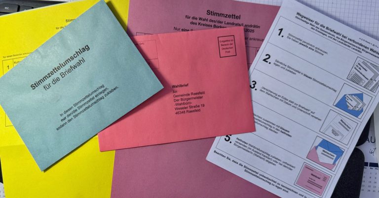 Briefwahl Kommunalwahl 2025 Gemeinde Raesfeld