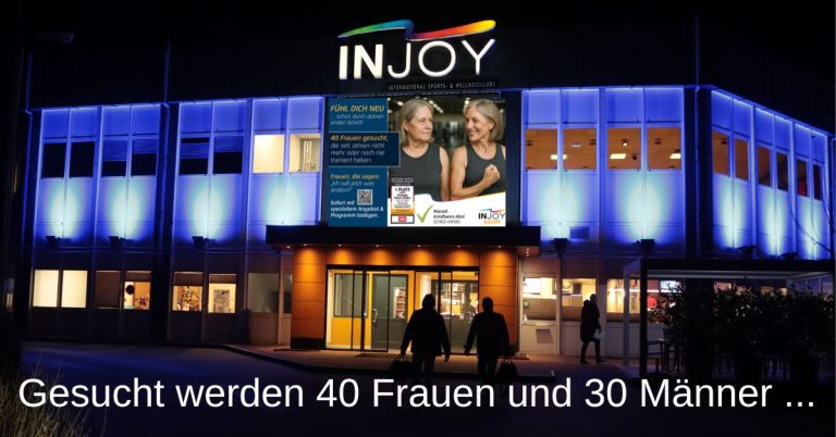 INJOY Dorsten sucht 40 Frauen und 30 Männer