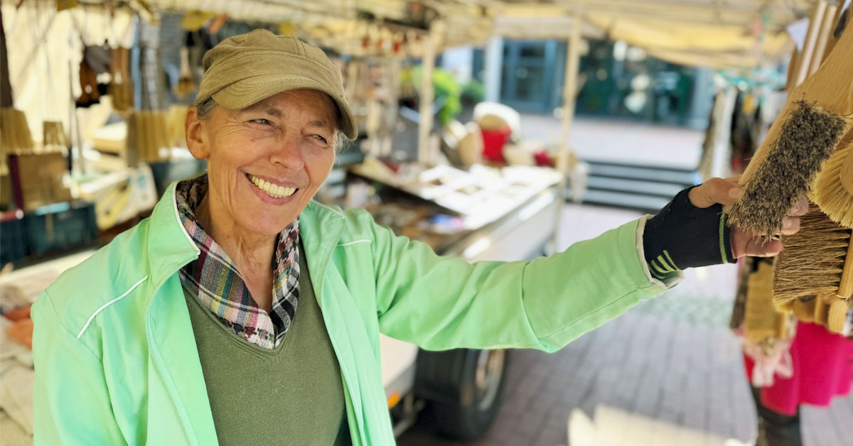 Erika Mertens seid 35 Jahren auf dem Monatsmarkt in Raesfeld