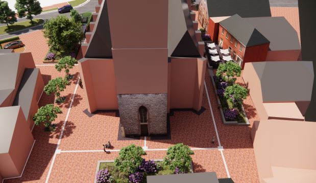 Zweiter Bauabschnitt umfasst weitere Bereiche rund um die Kirche
