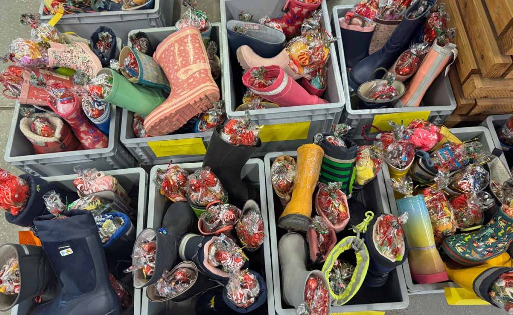 Gefüllte Kinderstiefel-Nikolausaktion Raesfeld