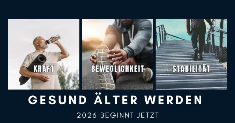 Kraft, Beweglichkeit und Stabilität sind zentrale Bausteine für ein gesundes und selbstbestimmtes Altern. Collage: Heimatmedien GmbH