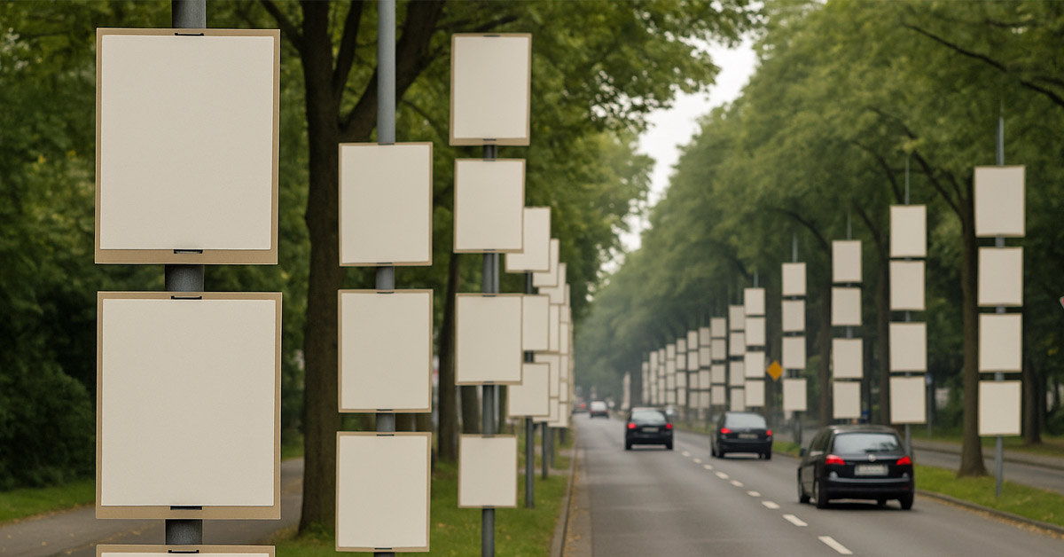 Symbolische Darstellung von Wahlplakaten