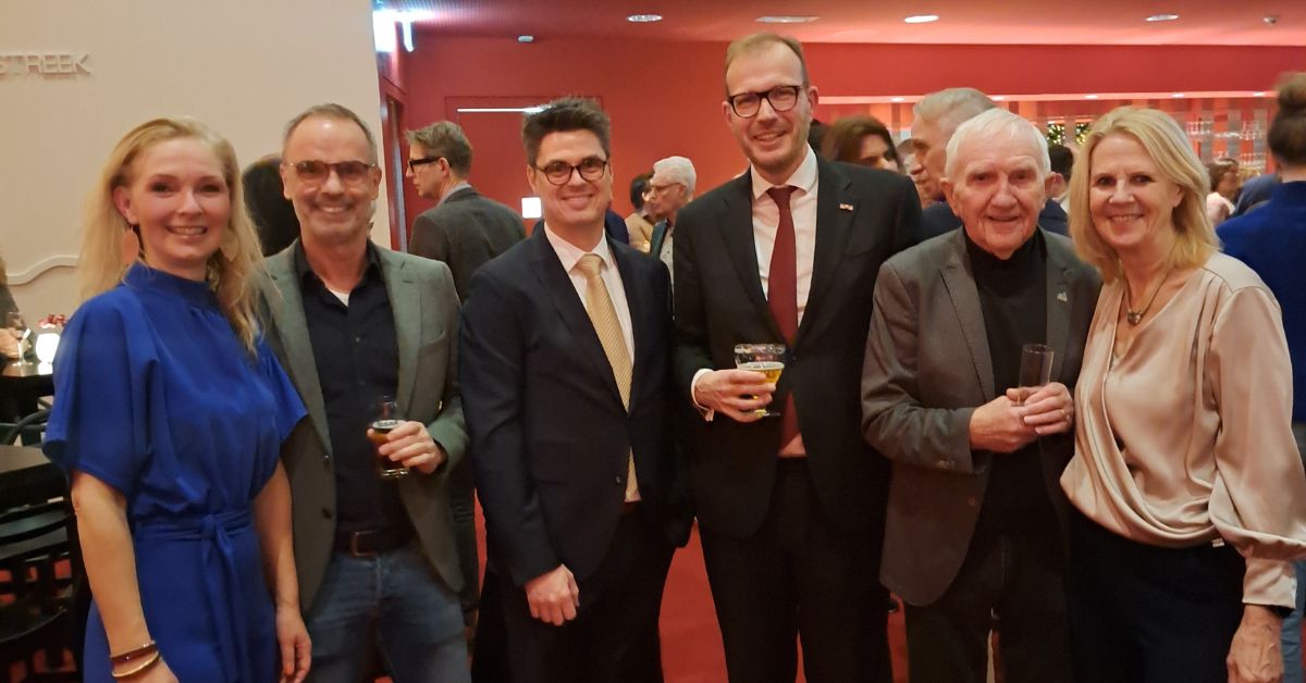 Vertreter aus Raesfeld und der niederländischen Partnerkommune Wehl beim Neujahrsempfang der Stadt Doetinchem, der zugleich den Auftakt zum 40-jährigen Partnerschaftsjubiläum markierte.