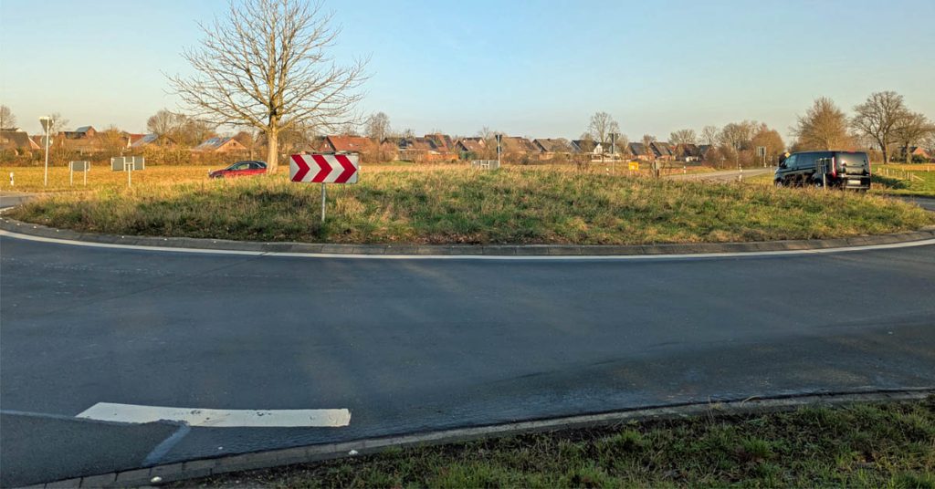 Betroffen ist auch der Kreisverkehre an der B70 in Höhe Dorstener Straße.