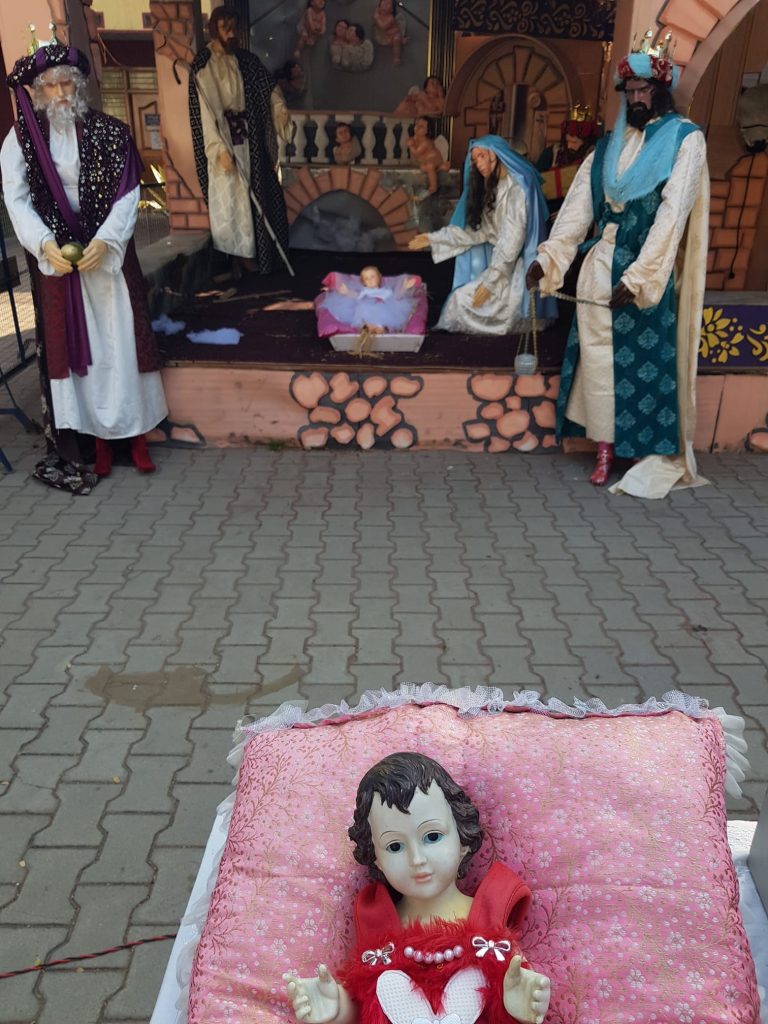 Weihnachtkrippe-katholische Kirche in Kerala