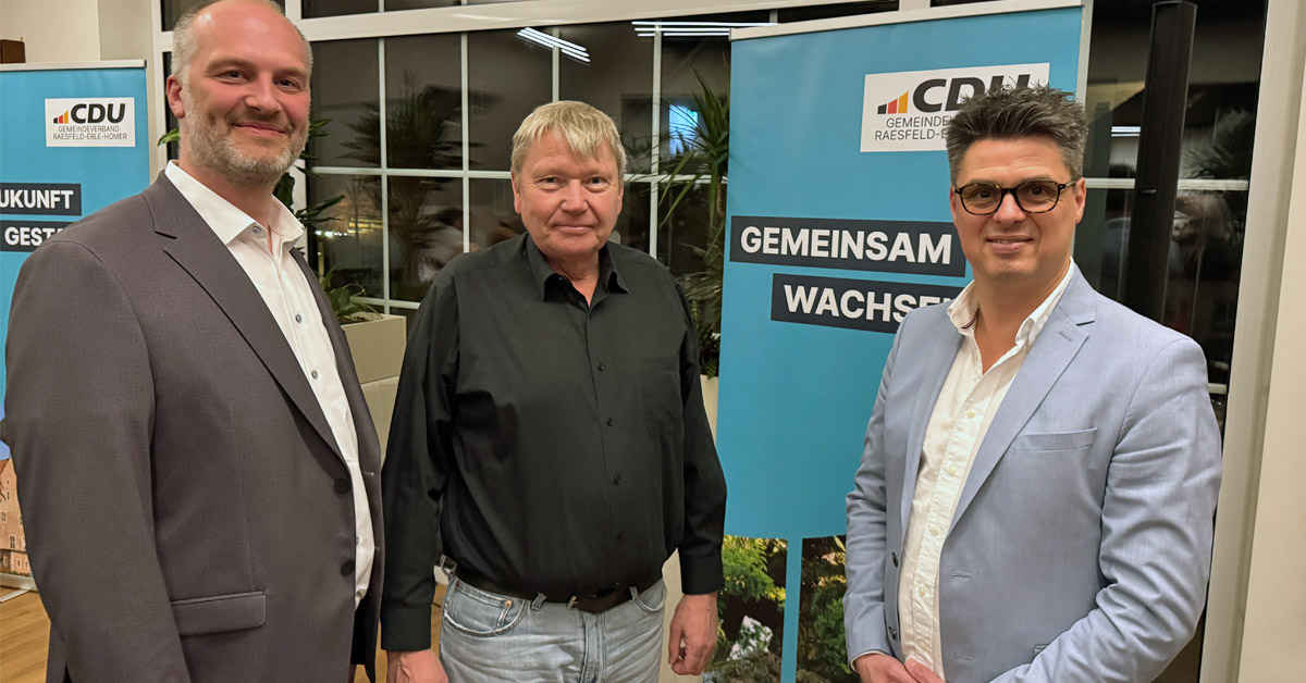 Dirk Kuhmann, Marc Ketteler und Dr. Bernhard Bonhoff beim Klartext-Abend im HUB Erle in Raesfeld