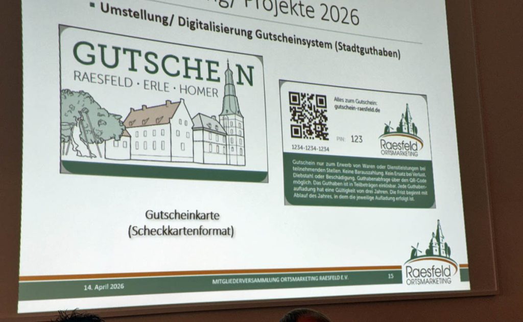 Digitaler Einkaufsgutschein Raesfeld