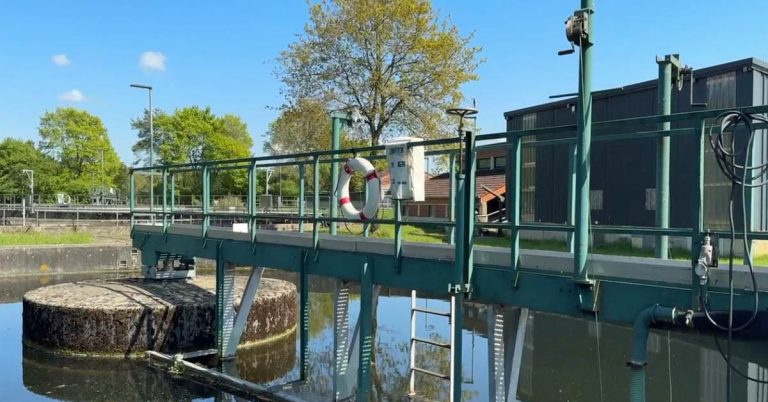 Altes Klärbecken in der Kläranlage in Raesfeld