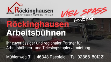 Anzeige Röckinghausen Hubsteiger zum Schützenfest Erle 2026