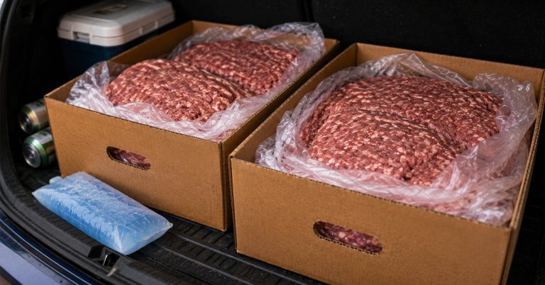 Betrunken mit Fleischladung unterwegs, Polizei stoppt Niederländer auf der B474 bei Lette