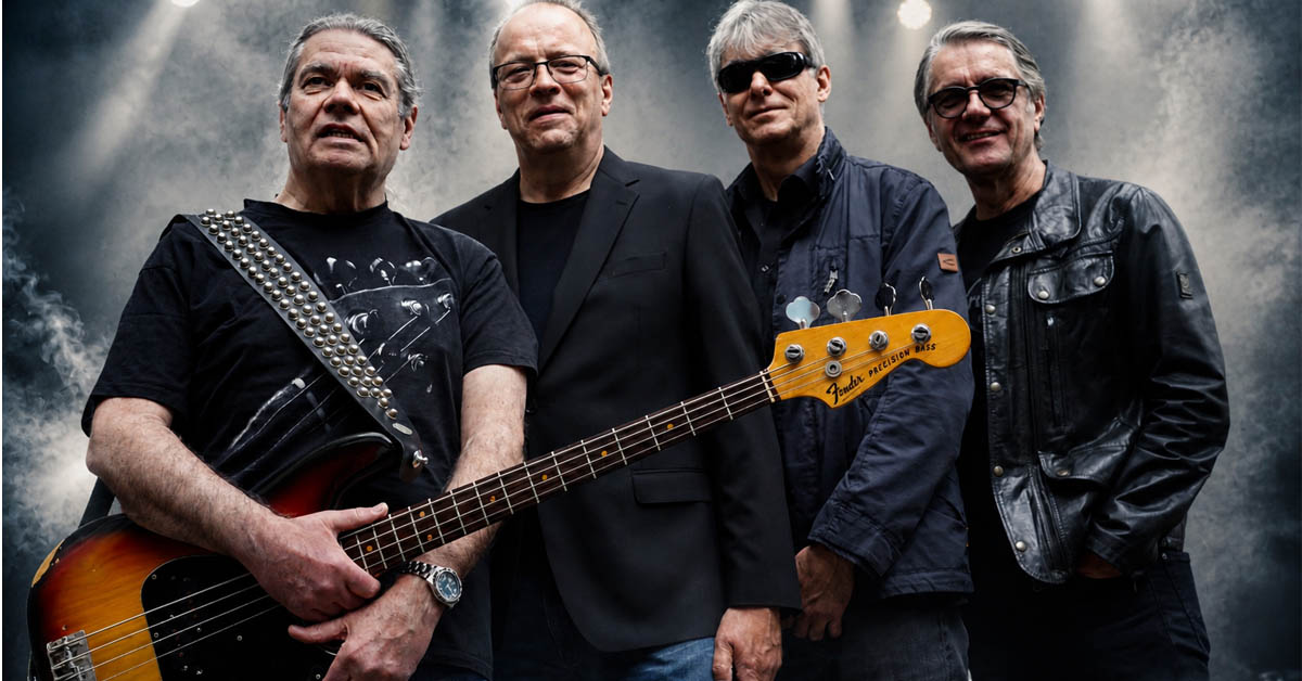 Die Band Rock Up vor ihrem Konzert in der Kultur-Deele Rittmann in Schermbeck-Üfte.
