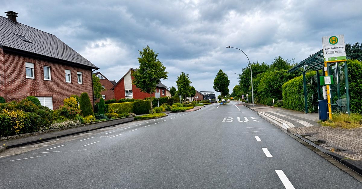 Dorstener Straße - B70. in Raesfeld wird saniert