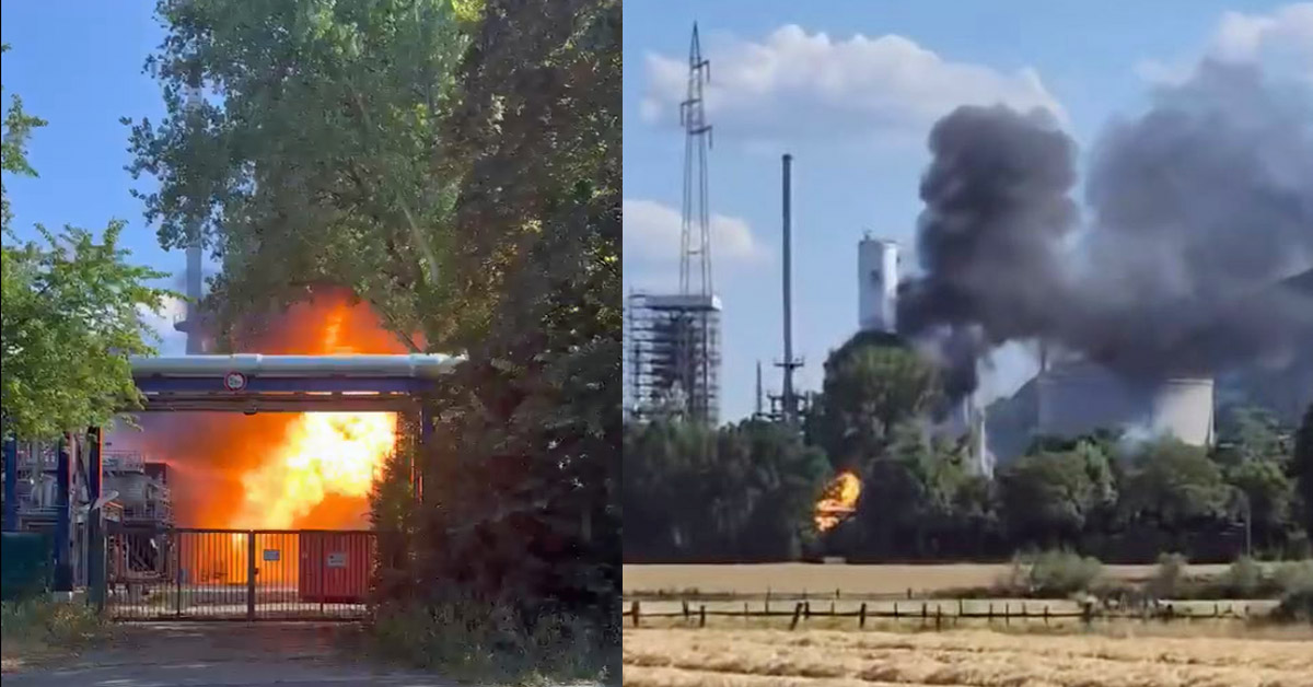 Großbrand in BP-Raffinerie Scholven