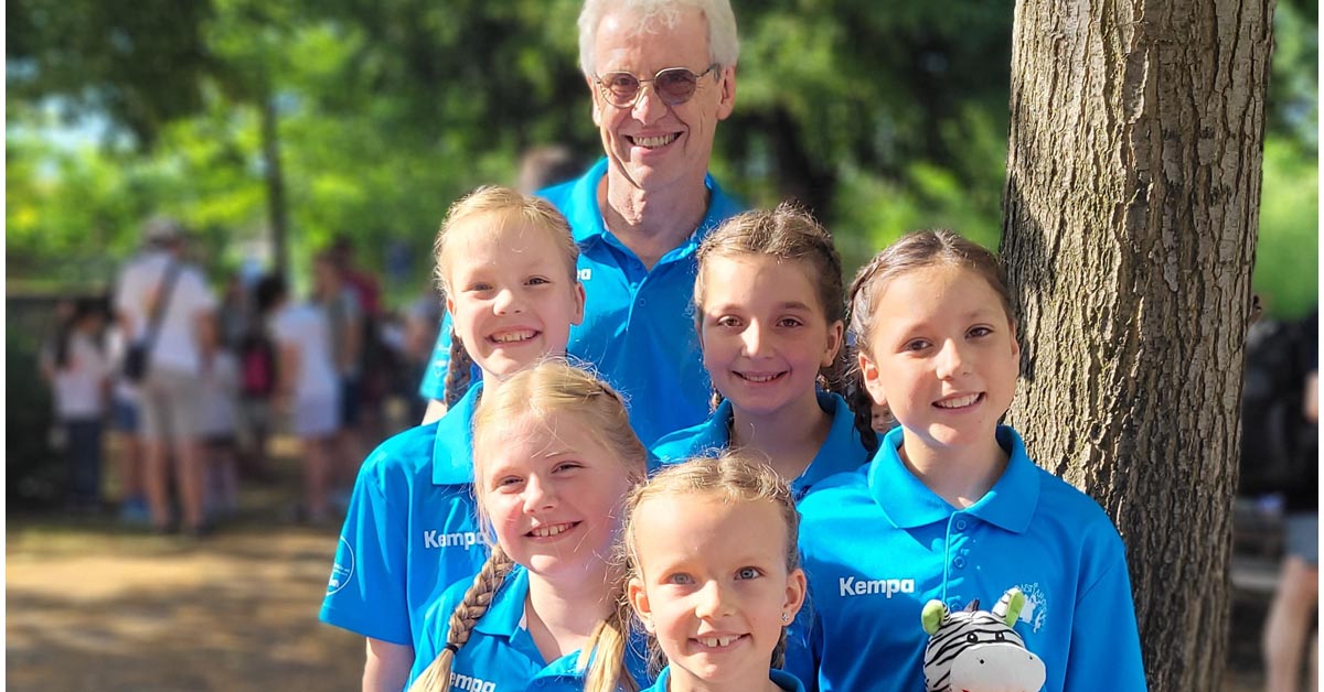 Raesfelder Schachmädchen der St.-Sebastian-Schule beim Bundesfinale in Düsseldorf.