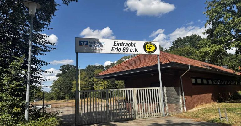 Sportplatz von Eintracht Erle an der Westerlandwehr in Raesfeld-Erle