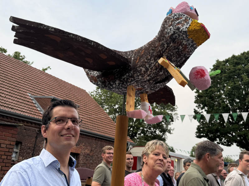 40 Jahre Porestavogelschießen beim Jubiläum auf dem Hof Fortmann in Erle