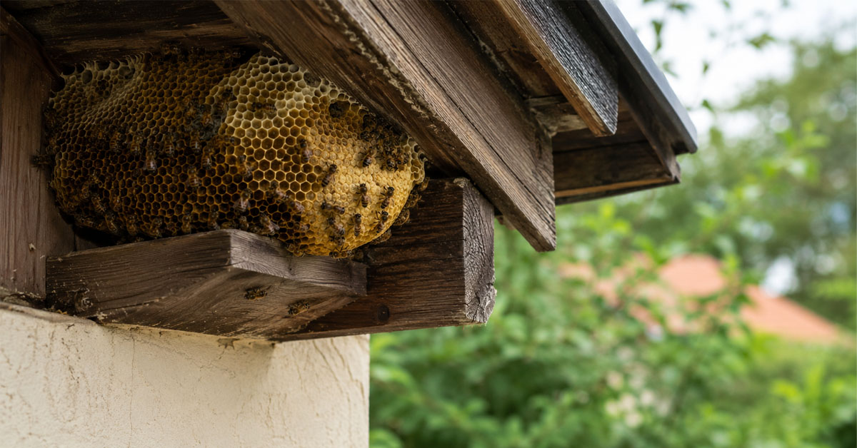 Bienennest am Haus