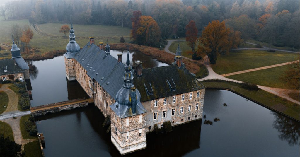 Schloss Lembeck im Münsterland aus der Luft