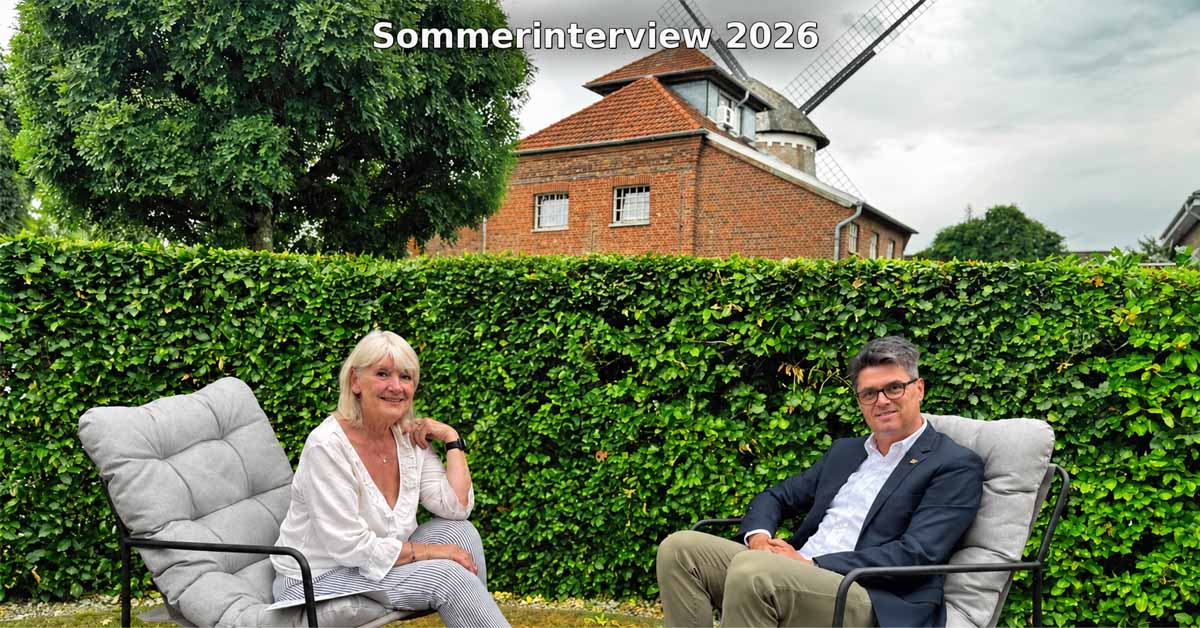 Petra Bosse im Sommerinterview mit Bürgermeister Dirk Kuhmann der Gemeinde Raesfeld