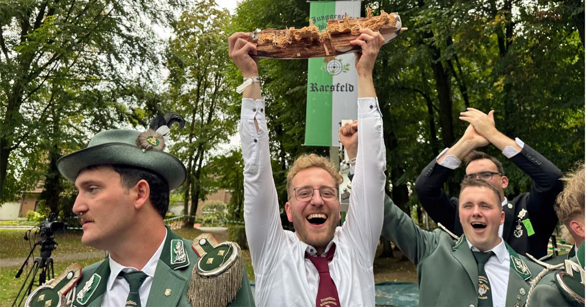 Simon Paschen, neuer König der Junggesellenschützen Raesfeld 2026