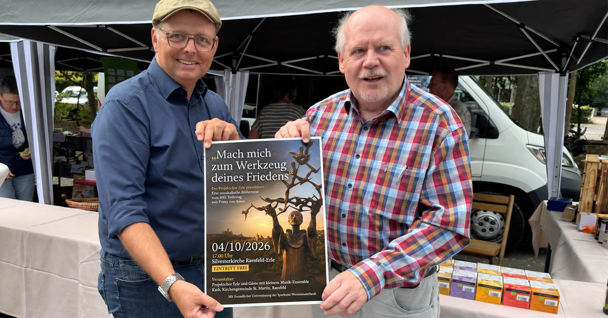 Peter Müller und Klaus Kribel vom Projktchor