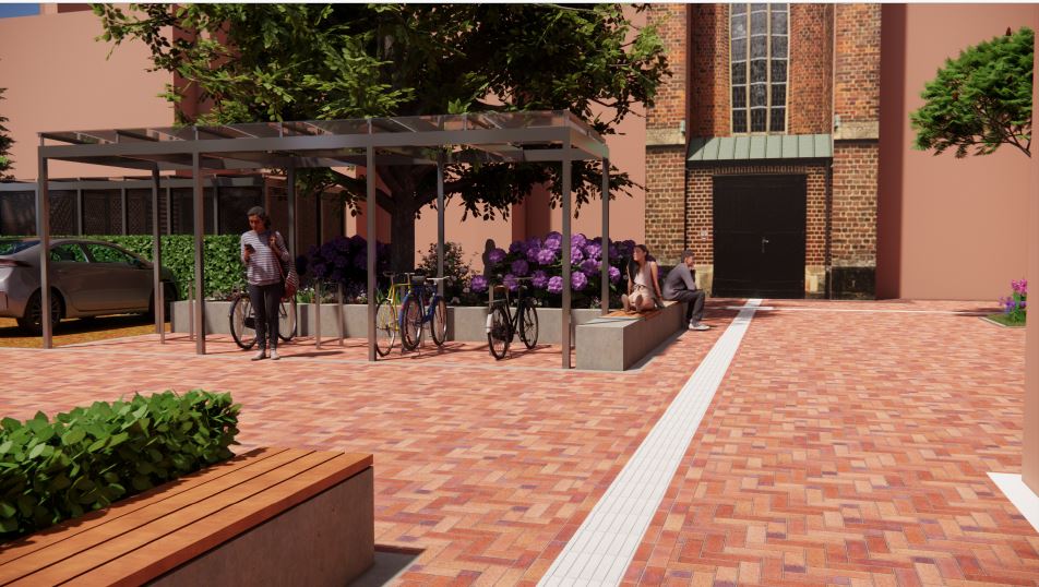 Neue Fahrradständer Borkener Straße Raesfeld